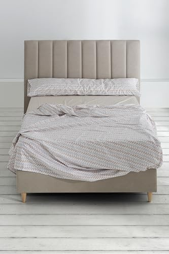 Juego de sábanas Cloe color rosa. Cama de 150 (2 alm) cm. 4 piezas