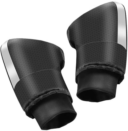 LXCMQL 2 Stück Motorrad Lenkerhandschuhe für Yamaha X MAX Roller Xmax 125-250, Winddicht Wasserdicht Motorrad Lenker Handschuhe Winter Verdickt Warm Lenkerstulpen Motorrad,L Style