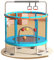 Indoor-Trampolin für Kinder, 63''/59'' Outdoor-Indoor-Kleinkindtrampoline mit Netz, Basketballkorb, Gymnastikringen und Schaukel, Mini-Trampolin-Sprungmatte, für und Mädchen