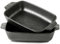 UIBFCWN Auflaufformen Rechteckig im 2er Set, Auflaufform Mittelgroß mit 1,3 Liter in Schwarz für 2-3 Personen, Lasagneformen, Tiramisu Form, Backform für Lasagne Tiramisu Aufläufe & Mehr