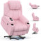 BareTay Recliner Armchair Lift Chair For the Elderly, Power Recliner Chair with Massage & Heat, Extended Footrest, Type C+USB Ports, 2 Cup Holders, Dual Side Pockets Reclining Chairs Lounge Sofa