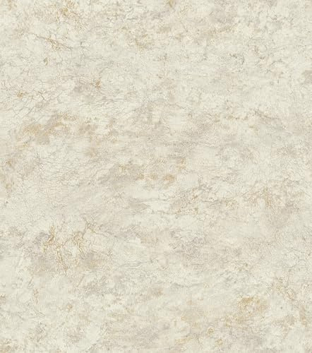 Rasch Carta da parati 497519 - Carta da parati in tessuto non tessuto, struttura terrestre e ombra in bianco, collezione Factory VI