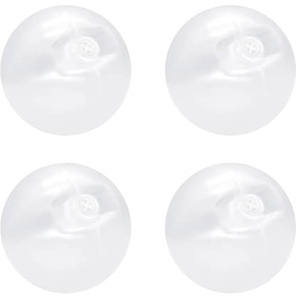 LuckyOpt 60mm Squeakers for Dog Toys, 4pcs Round Dog Toy Squeakers Replacement, Thickened Plastic Noise Maker Insert Replacements for Repairing Old Toys & Sound Again Pet Supply (4, 60 mm)