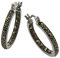 Zeeme Gemstones Damen Ohrringe 925/- Sterling Silber 2,3cm Rhodiniert Markasit schwarz 360210207