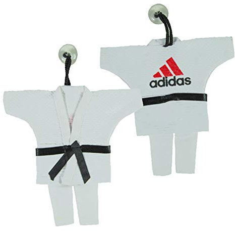 Mini Karate Anzug 16 cm Jacke Deko Anhänger Schlüsselanhänger weiß Karatejacke Karateanzug klein Geschenk Idee Judo Gi Taekwondo Ju Jutsu Tae Kwon Do BUDO Kampfsport …