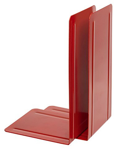 Alco-Albert 4303 – 12 Fermalibri in metallo, 1 Coppia, 130 X 240 X 140 mm, rosso