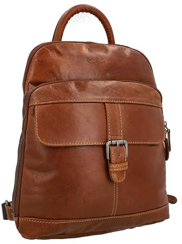 Gusti Lederrucksack Leder - Alena Damen und Herren Rucksack Vintage Braun Leder