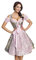 Dirndline Damen Premium Brokat-Dirndl inkl. Bluse Kleid f?r besondere Anl?sse, rosa/Gemustert, L