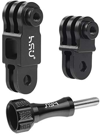 HSU Aluminum Alloy Extension Arm Mount for GoPro, Same Direction Straight Joints Mount for Hero 13/12/11/10/9/8/7/6/5 and Other Action Cameras(Black)