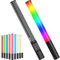 Heysliy RGB Vidéo Lampe, RGB Tube Lampe Photo pour La Photographie, Bâton Lumineux de Studio Portable Rechargeable 2600mAh avec Luminosité Réglable 2500K-9900K, Dimmable 9 Couleurs