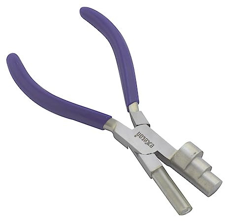 Exeton Alicates de joyería, alicates 6 en 1, alicates de bucle de varios pasos, nariz de cadena, alicates de mandíbula de nailon, alicates de punta redonda, alicates de cuentas, herramientas de