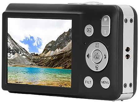 Appareil Photo Numérique, Caméscope de Voyage Quotidien Portable à Entrée D'écran 2,7 Pouces, 8K 68MP 16X Zoom Timer Shoot Appareil Photo Numérique Compact, 750mAh (Noir)