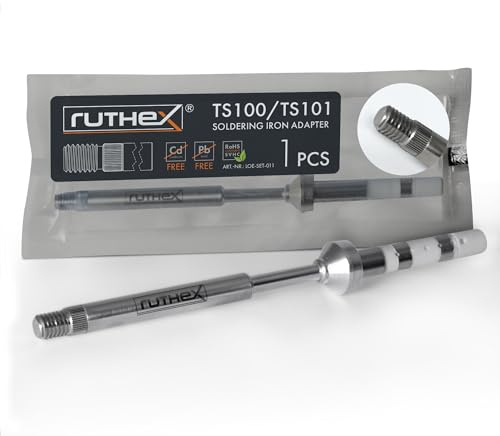 ruthex 1 x lödspets adapter i TS100/TS101/PINECIL kompatibel med ruthex smälthjälpmedel LOE-SET-012 för insättning av gänginsatser i 3D-tryck