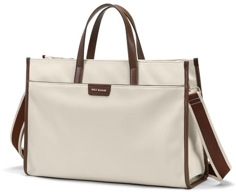 GOLF QUALITY Borsa a Tracolla per PC, Borsa Porta PC Messenger per Porta Laptop 15.6 Pollici, Custodia per PC Computer Portatile per Ufficio Università Lavoro Scuola,Albicocca