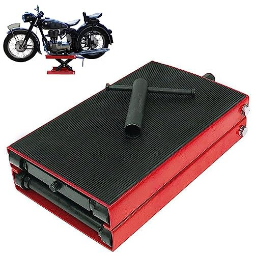 PLABNK Cric per Moto Sollevatore a Forbice per Moto, Cric a Forbice per Bici da Moto Regolabile in Altezza da 0,5 Tonnellate 1100 Libbre, Piattaforma di Riparazione Moto