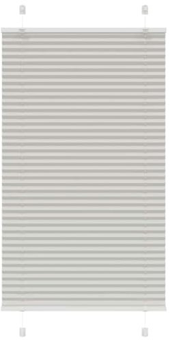 vidaXL Plissee Hellgrau 75x100 cm Stoffbreite 74,4 cm Polyester, Faltrollo, Klemmfix, Plisseerollo, Jalousie, Rollo, Plisseerollo für Fenster