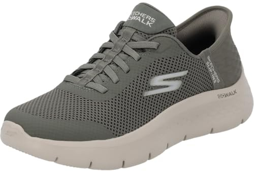 Skechers Women's Go Walk Flex Hands Free Slip-Ins - Grand Entry Sneaker, Olive, 7