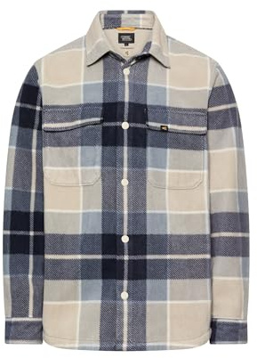 Camel Active Men's Overshirt with Pockets, Lyons Blue, 6X-Large