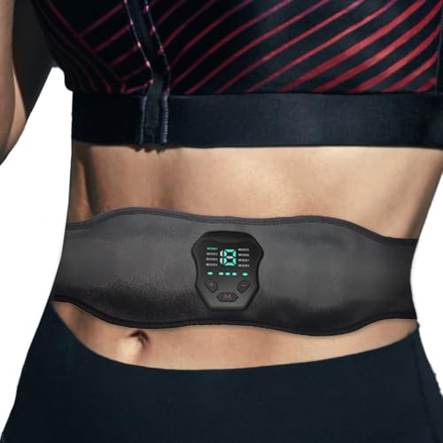 Qfdiwr Massageur Abdominal | Sculpteur À Distance | 19 Niveaux D'intensité Stimulateur Musculaire Intelligent Pour Abdominaux - Pour Gym À Domicile Renforcement Squat Sculpture Perte De Poids