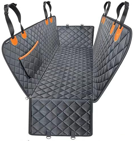 ponuyt Dog Car Back Seat Cover for Bentley Continental GT Speed Flying Spur Speed, Water Resistant Pet Bench Hammock with Seat Anchor Straps & Side Flaps, Non Slip Pet Car Mat Cushion,B