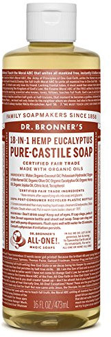 Dr. Bronner'S Pure Castile Soap - Fair Trade And Organic - Liquid - 18 In 1 Hemp - Eucalyptus - 16 Oz