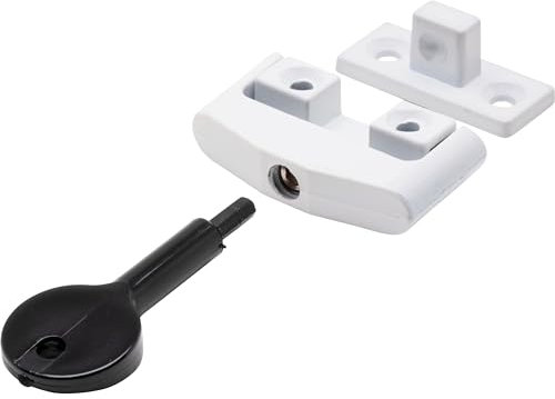 Sterling LWL101 Hinged Wooden Window Lock, White, 75 x 23 x 14 mm