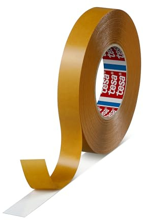 tesa 4970 Double-Sided PVC Film Tape, White, .5 in x 60 yd, 1 Roll