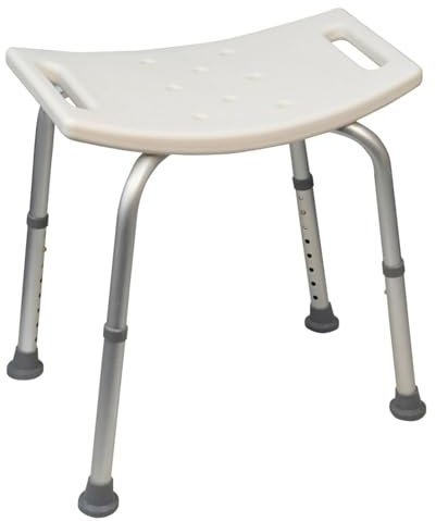 SAILUN Tabouret de douche Chaise de douche Réglable en hauteur Siège de baignoire antidérapant pour personnes âgées de 38 à 53 cm sans dossier