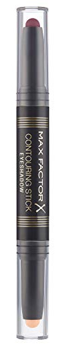 Max Factor, Ombretto Contouring Stick Shadow, Duo Ombretti in Crema a Matita, 004 Pink Sand & Burgundy, 1 gr
