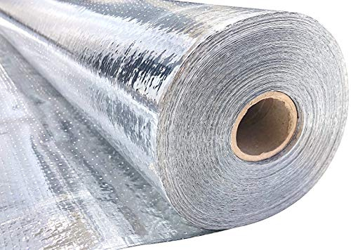 SmartFOIL- 4ft x 125ft Industrial Grade Radiant Barrier 500 sq. ft roll - Attic Foil, House Wrap, Reflective Insulation - Perforated, Breathable - Engineered FOIL (Blocks 95% of Radiant Heat)