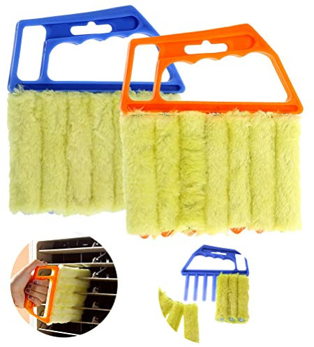 2 Pcs Venetian Blind Cleaner, Window Blind Duster Brush Cleaner Tool Washable Window Shutter Cleaner Tool for Venetian Blinds Air Conditioner and Car AC Vent