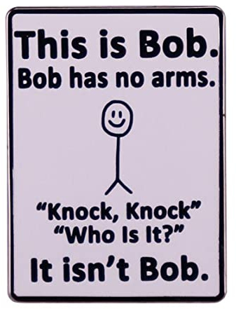 This is Bob,Bob Has No Arms Enamel Pin Funny Graffiti Badge Brooches Lapel Pins Enamel Pins Gift Party Jewelry Decorate Accessories, Metal, no gemstone