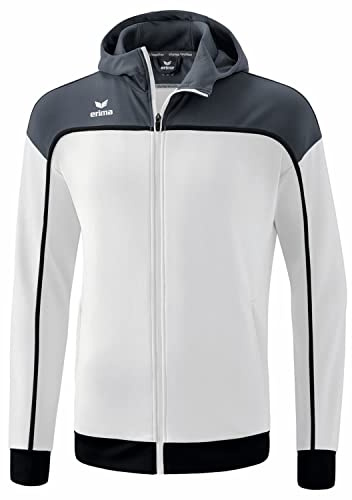 erima Change by Chaqueta de Entrenamiento con Capucha, blanco/slate grey/negro, XL para Hombre