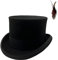 Willheoy Zylinder Hut Herren Steampunk Melonen Hut Damen Wollfilzhut Schwarz Erwachsene Zylinder Hut Hoch aus Wollfilz Partyhut Kostüm Karneval Fasching
