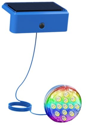 MagiDeal Luce Solare Piscina RGB Impermeabile IP68 con Telecomando
