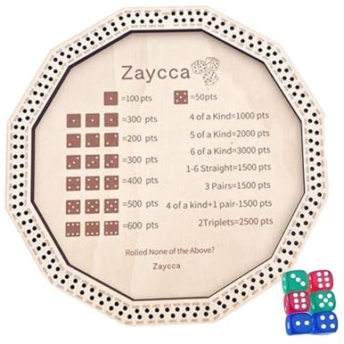 Tuxxjzm Bandeja de dados, tablero de dados clásico, de madera, portátil, divertido, juego de noche, accesorio para familia, adultos, mujeres, hombres, viajes en casa