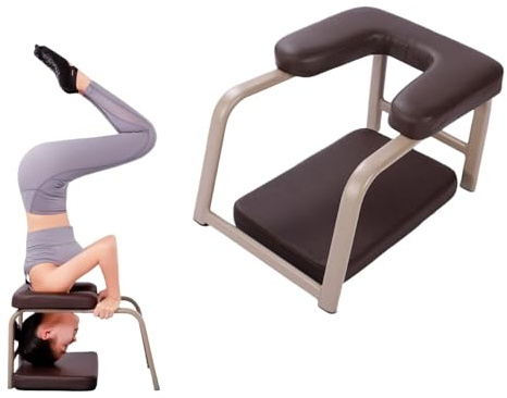 Yoga-Kopfstandhocker, gepolsterter Upside-Down-Hocker for Indoor-Fitness, Yoga-Inversionsstuhl, for Kraft- und Gleichgewichtstraining(Color1)
