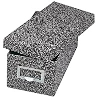 Globe-Weis/Pendaflex Fiberboard Index Card Storage Box, 3 x 5 Inches Card Size, Black Agate (93 BLA)