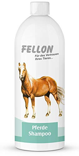 Fellon Pferdeshampoo - Sanftes Fellpflege-Shampoo für Pferde, gegen trockene Haut - pH-neutral, natürlich, rückfettend - Reinigungsshampoo mit milden Waschsubstanzen - 1 Liter Nachfüllflasche