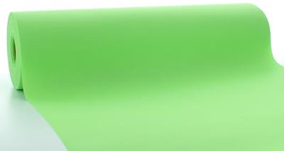 Sovie Horeca Linclass Airlaid Tischläufer Apfelgrün - 40cm x 24m - Einfarbiger Einmal-Tischläufer - Perforierung alle 120cm - Ideal für Dekorationen