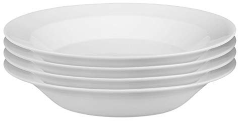 Denby James Martin Everyday 4 Piece Shallow Pasta Bowl Set, White