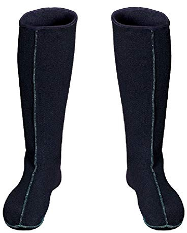 3Kamido Calze per Stivali in Feltro, Nero 49/50 Scarpe Interne per Stivali in Gomma, 36-50, Lunghe, Calza Donna, Uomo, Inserto riscaldante in Feltro, Calze Termiche