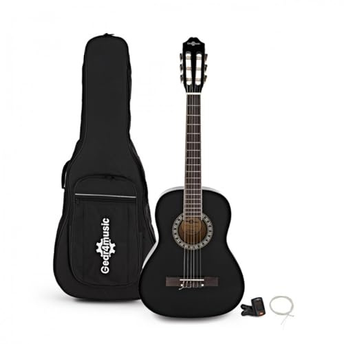 3/4 Classical Guitar Pack, Black, by Gear4music