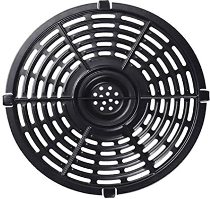 Air Fryer Rack,Air Fryer Grill Pan Replacement Parts Round Grill Crisper Plate Tray Non-Stick Air Fryer Rack Accessories with Handle,Dishwasher Safe,22cm