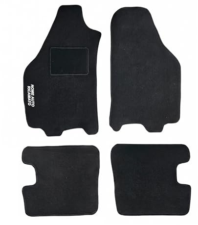 Auto Accessori Lupex | Juego de 4 Alfombrillas de Coche compatibles con Ypsilon (2003-2011) | Alfombras de moqueta con Bordado de guía Lateral | Delante y detrás