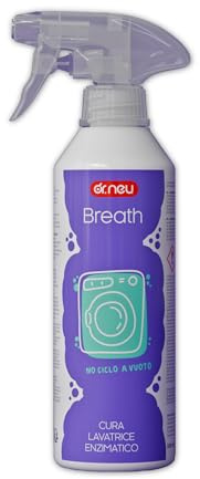 DR. NEU - Cura Lavatrice Igienizzante e Anticalcare Breath Spray Enzimatico Naturale, Senza Ciclo a Vuoto, Pulitore Lavatrice Contro Cattivi Odori e Sporco - Compatibile con Tutte le Lavatrici 500ml