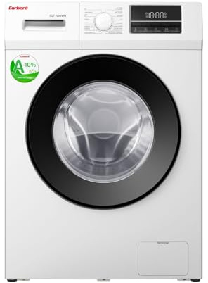Corbero - Lavadora Carga Frontal Premium10 Kg | CLT1004VIN |1400 Rpm Motor Inverter | 16 Programas con Vapor | Inicio diferido 3-24 Horas | Lavado Rápido | Puerta XXL | E.Energética A | Blanco