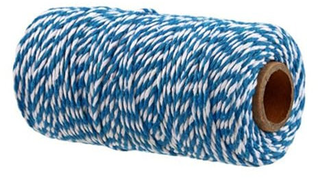 100 m de cuerda de carnicero para manualidades, 2 mm, hilo de algodón de colores, para cocina, cocina, carne, envoltura de regalos, manualidades, jardinería, manualidades (azul)