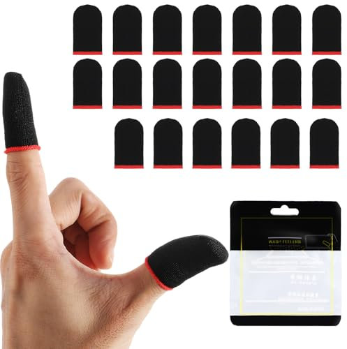 Manchons de doigts de jeu pour téléphone portable, anti-transpiration, extrêmement fins, protège-doigts en fibre supraconductrice, protection des doigts à fonctionnement fluide, convient à tous les