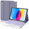 Custodia con Tastiera per iPad 10a Generazione 10,9 2022/iPad 11a Generazione A16 11 2025, Retroilluminazione a 7 Colori Bluetooth Magnetica Tastiera con Trackpad, Italiana QWERTY, Viola